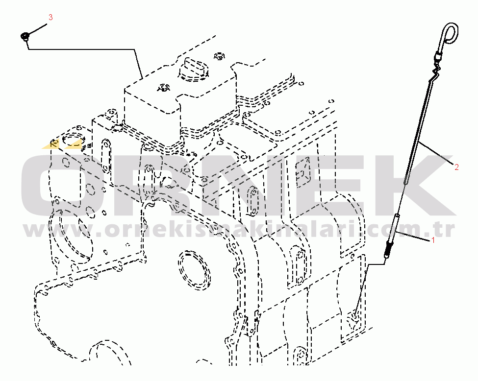 Komatsu WA420-3L S/N A30001-UP FIG. A2215-A3A2 OIL LEVEL GAUGE