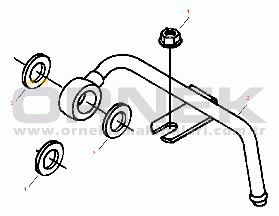 Komatsu WA420-3L S/N A30001-UP FIG. A4106-A3A1 FUEL DRAIN LINE