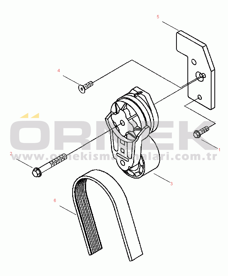 Komatsu WA420-3L S/N A30001-UP FIG. A6103-A3A3 BELT TENSIONER
