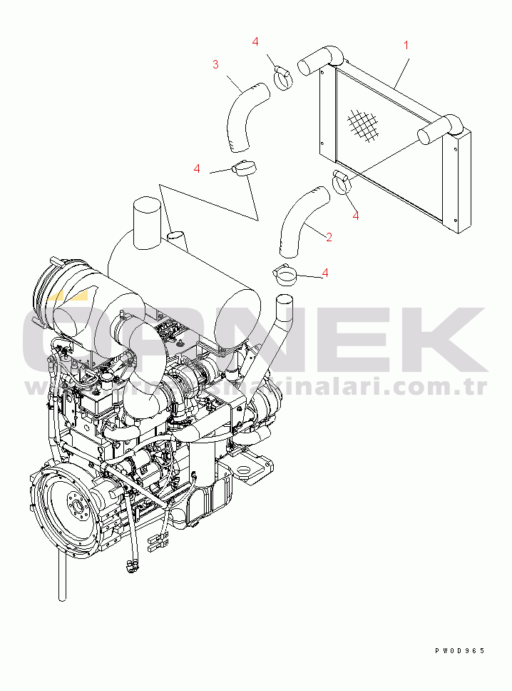 Komatsu WA430-5 S/N 60001-UP (Overseas Version) ENGINE TRANSFER