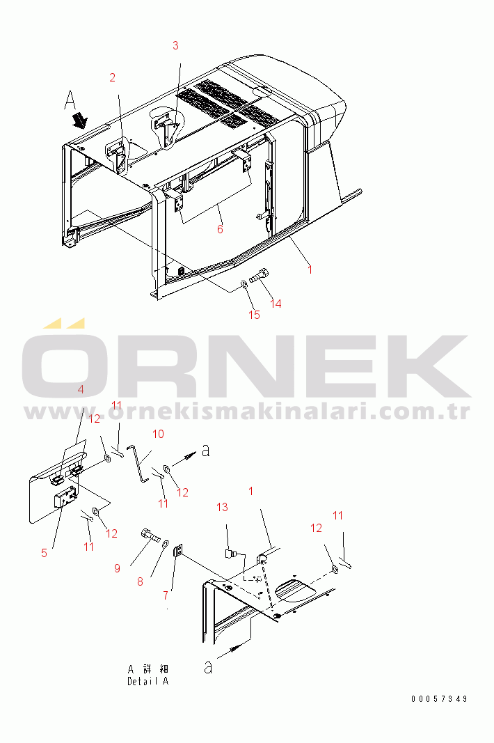 Komatsu WA430-5 S/N 60001-UP (Overseas Version) HOOD (COVER)