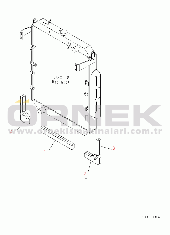 Komatsu WA430-5 S/N 60001-UP RADIATOR (RADIATOR PIPING)
