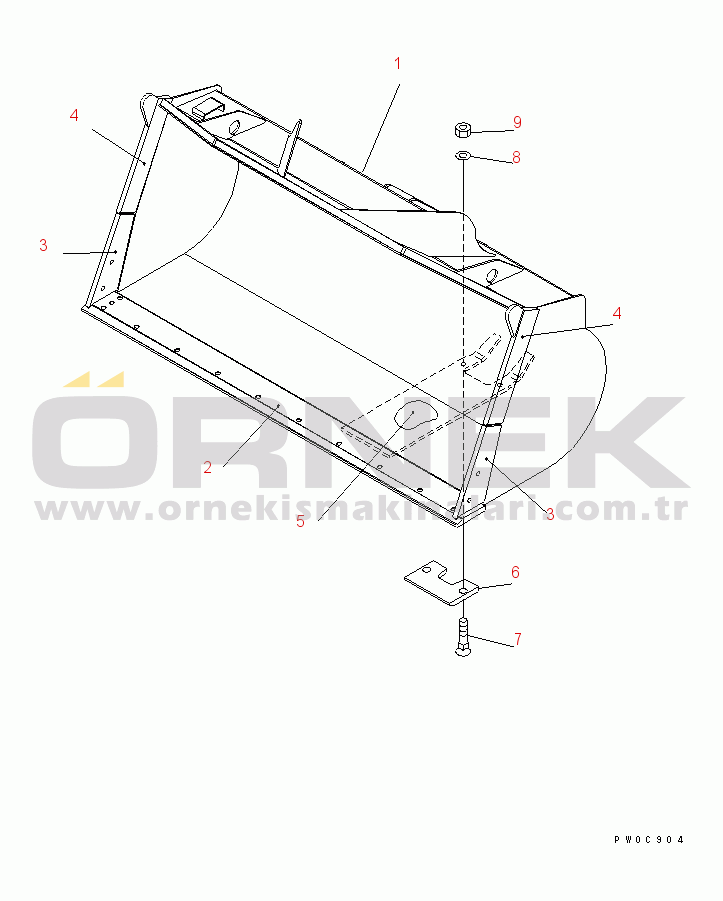 Komatsu WA430-5 S/N 60001-UP BUCKET 3.3M3 (WITH B.O.C.¤ 3.5M3)