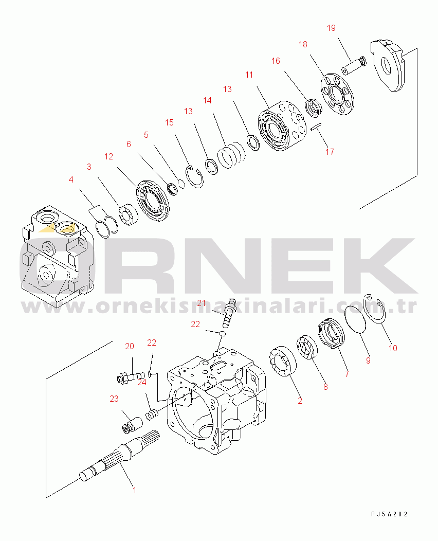 Komatsu WA430-5 S/N 60001-UP MAIN PUMP (2/5)