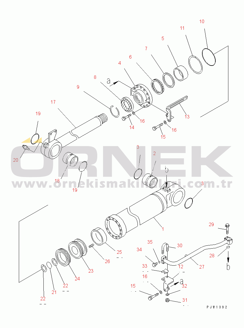 Komatsu WA430-5 S/N 60001-UP BUCKET CYLINDER (INNER PARTS)