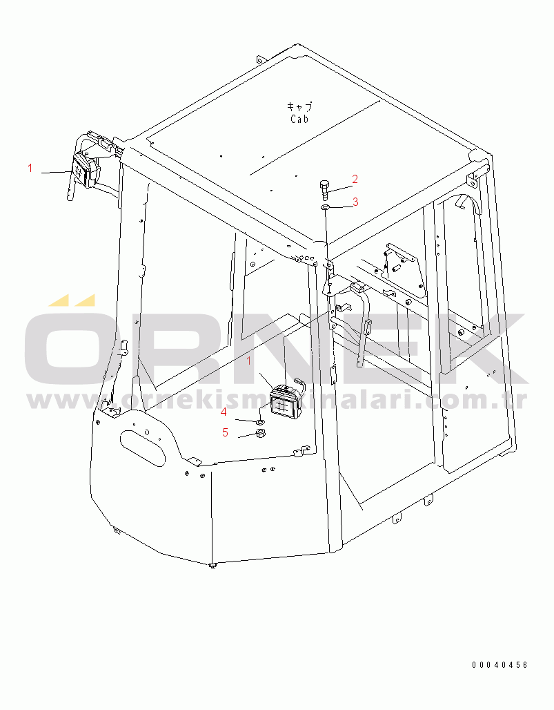 Komatsu WA430-6 S/N 65001-65500 (ecot3, For EU) WORK LAMP(#65001-)
