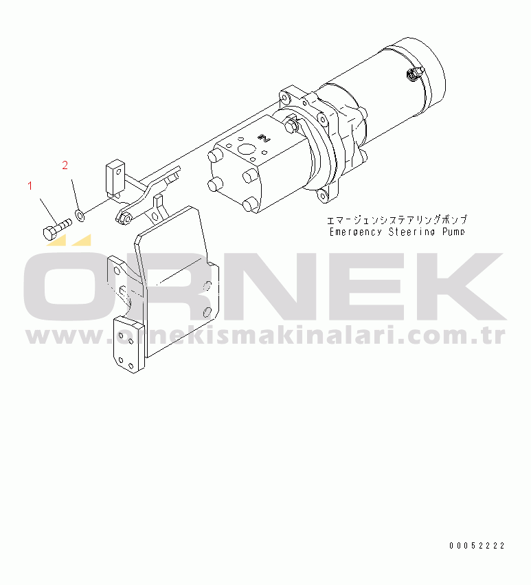 Komatsu WA430-6 S/N 65001-65500 (ecot3, For EU) TORQUE CONVERTER AND TRANSMISSION (MOTOR MOUNTING PARTS) (FOR EMERGENCY STEERING)(#65001-)