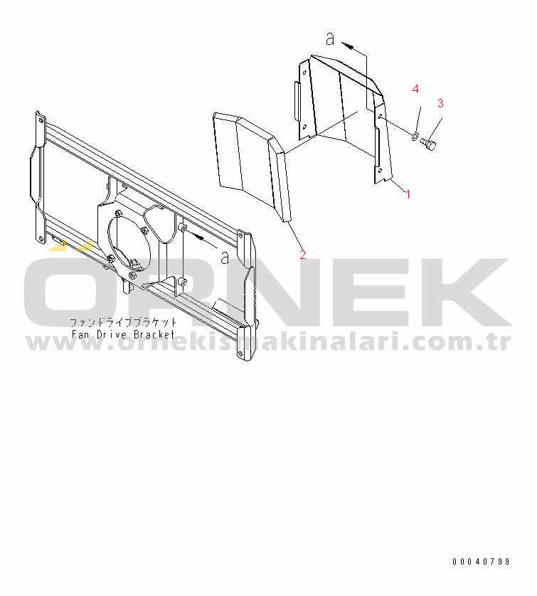 Komatsu WA430-6 S/N 65001-65500 (ecot3, For EU) FAN DRIVE COVER(#65001-)