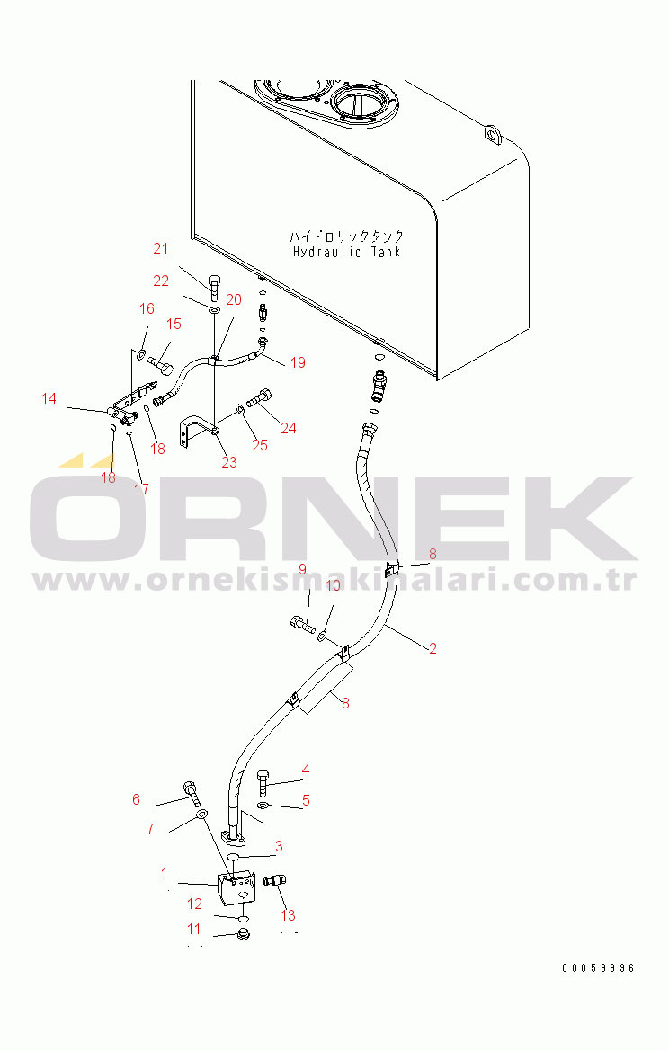 Komatsu WA430-6 S/N 65001-65500 (ecot3, For EU) HYDRAULIC PIPING (T BLOCK DRAIN LINE) (FOR E.P.C. LEVER)(#65001-)