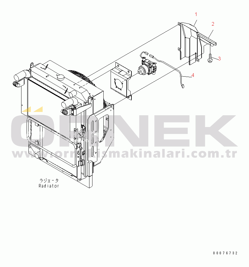 Komatsu WA450-5L S/N A36001-UP FAN MOTOR COVER