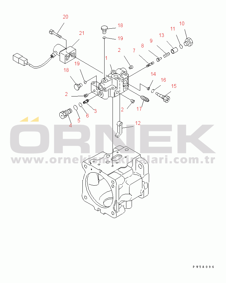 Komatsu WA450-5L S/N A36001-UP MAIN PUMP (3/5)