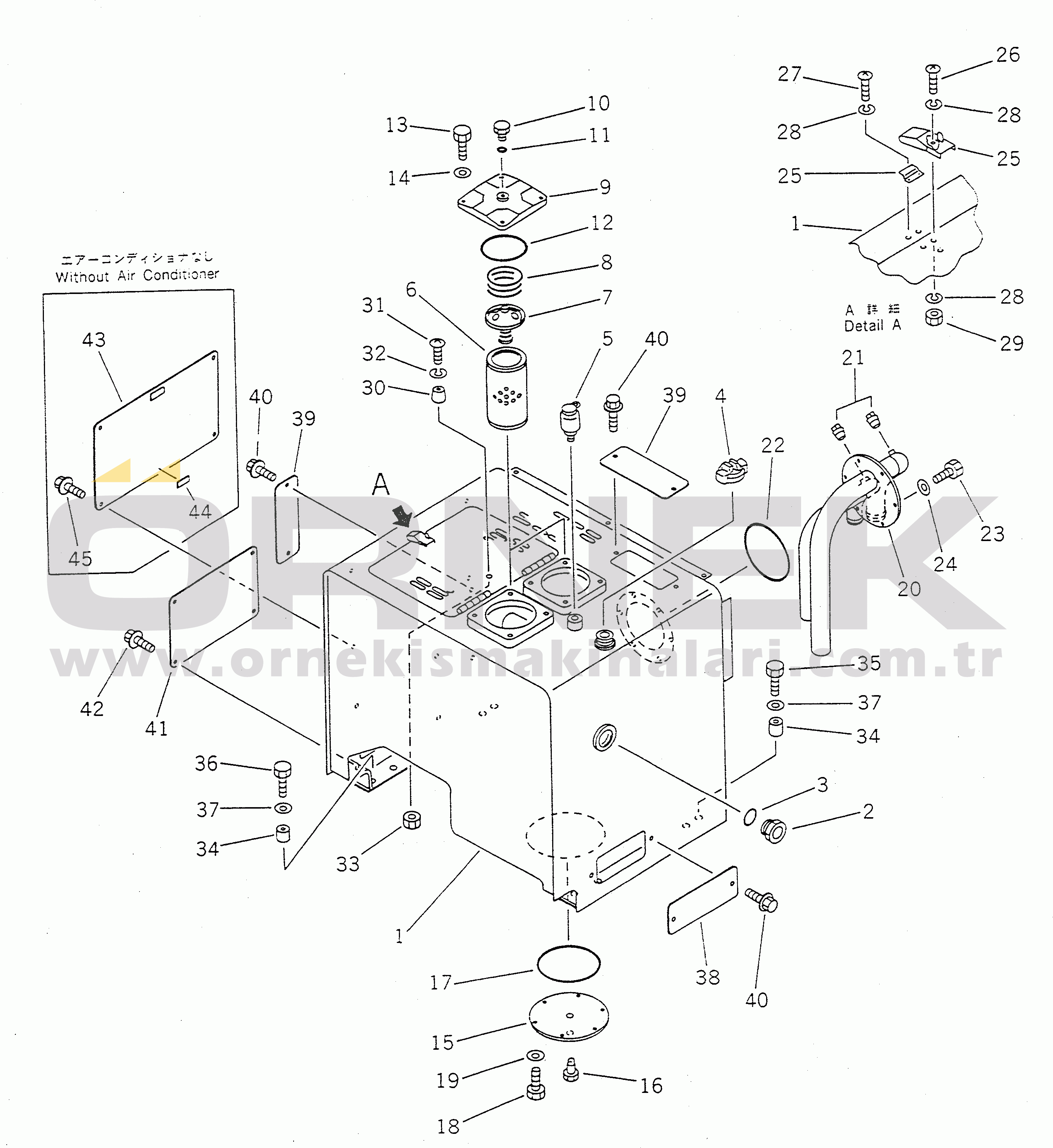 Komatsu WA450-1 S/N 10001-UP (Overseas Version) HYDRAULIC TANK(#20001-)