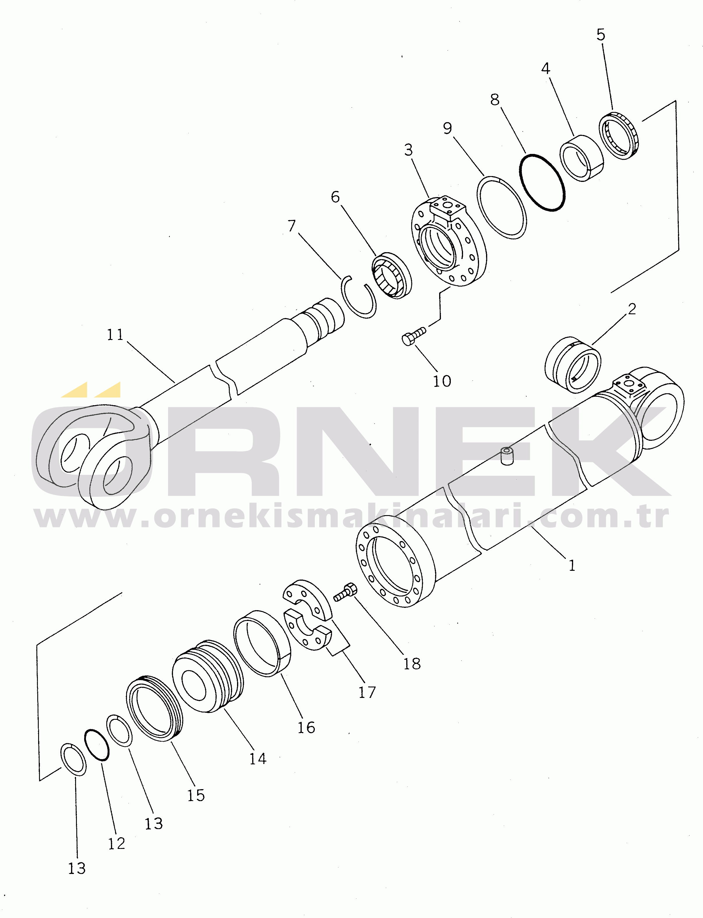 Komatsu WA450-1 S/N 10001-UP (Overseas Version) LIFT CYLINDER(#20001-)