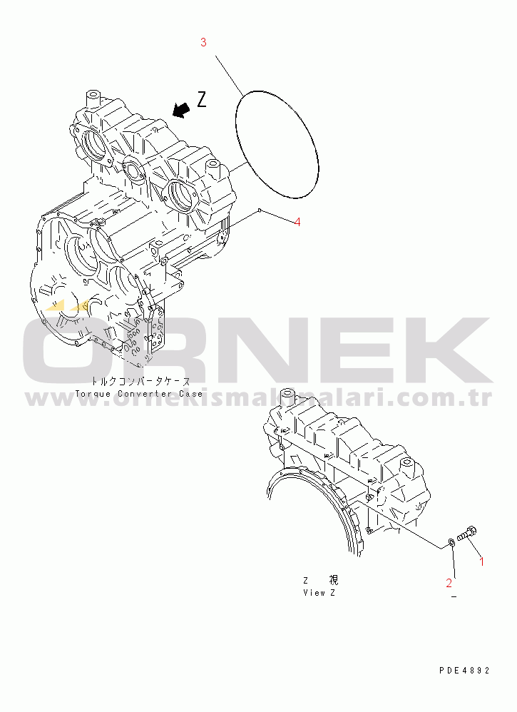 Komatsu WA450-3-H S/N 63001-UP TORQUE CONVERTER AND TRANSMISSION (MOUNTING PARTS TRANSMISSION)