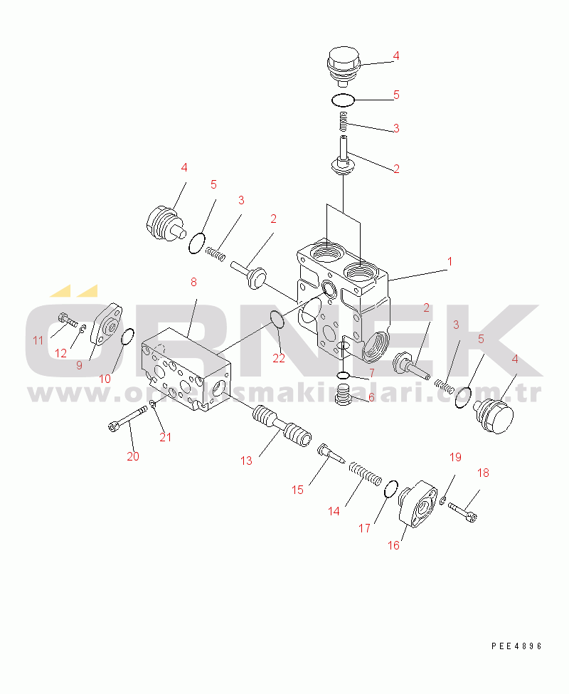 Komatsu WA450-3-H S/N 63001-UP TORQUE CONVERTER AND TRANSMISSION (DIVIDER VALVE)