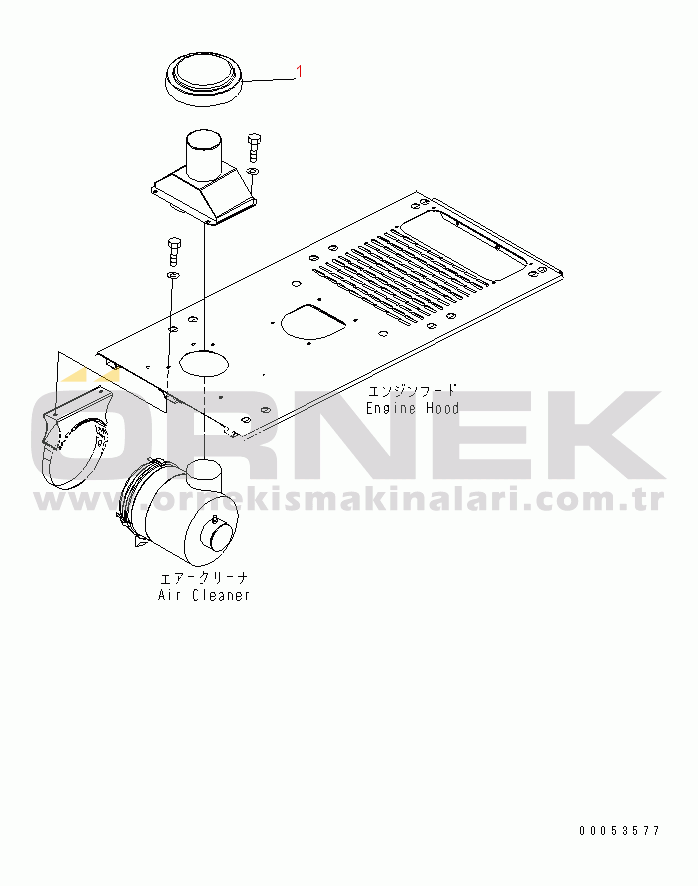 Komatsu WA450-6-W1 S/N A44001-UP HOOD (AIR CLEANER)