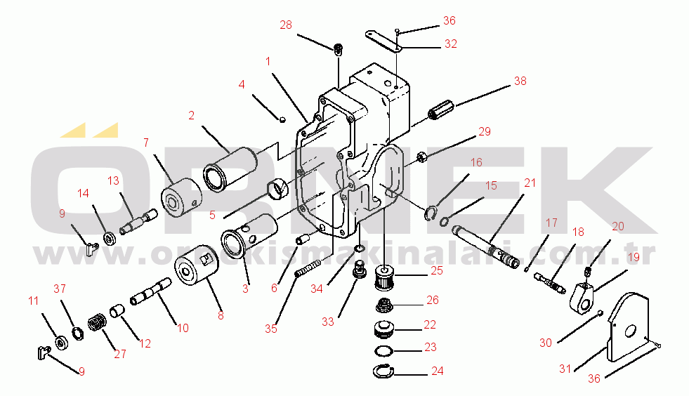 Komatsu WA450-2 S/N A25001-UP FUEL PUMP HOUSING
