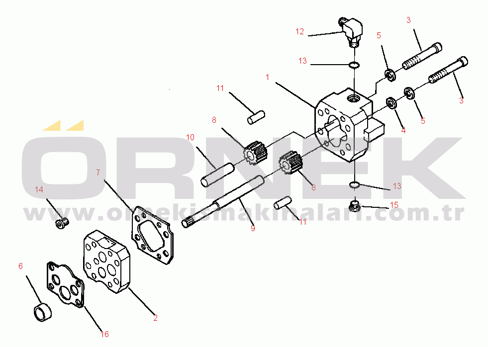Komatsu WA450-2 S/N A25001-UP FUEL PUMP GEAR