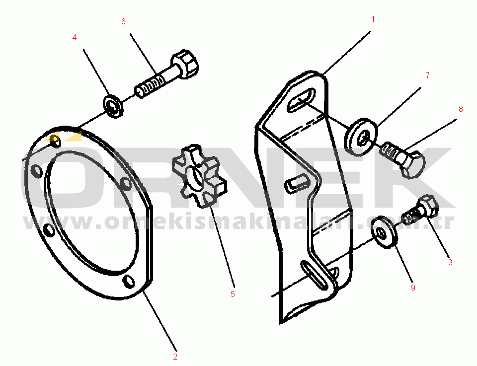 Komatsu WA450-2 S/N A25001-UP FUEL PUMP MOUNTING