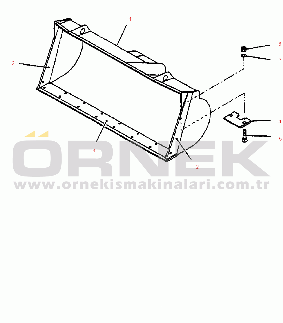 Komatsu WA450-3L S/N A30001-UP FIG. T4120-02A0 BUCKET - EXCAVATION