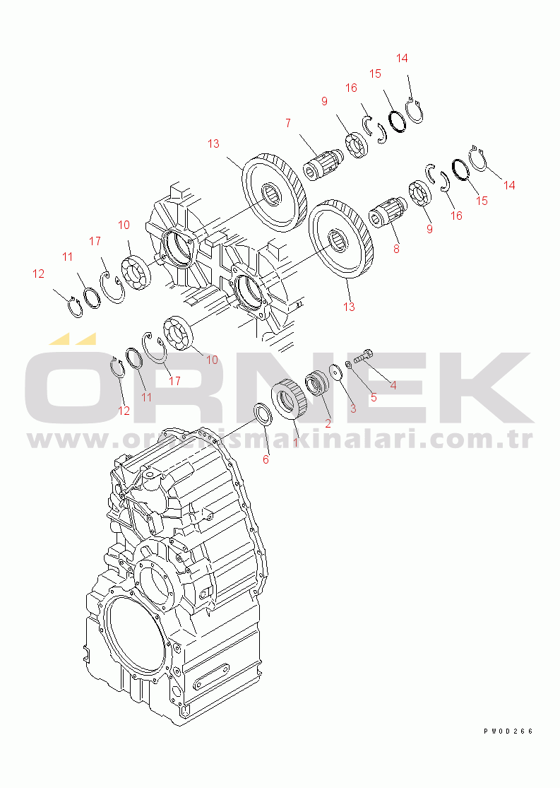 Komatsu WA470-5 S/N 70001-UP (Overseas Version) TRANSMISSION (P.T.O.)