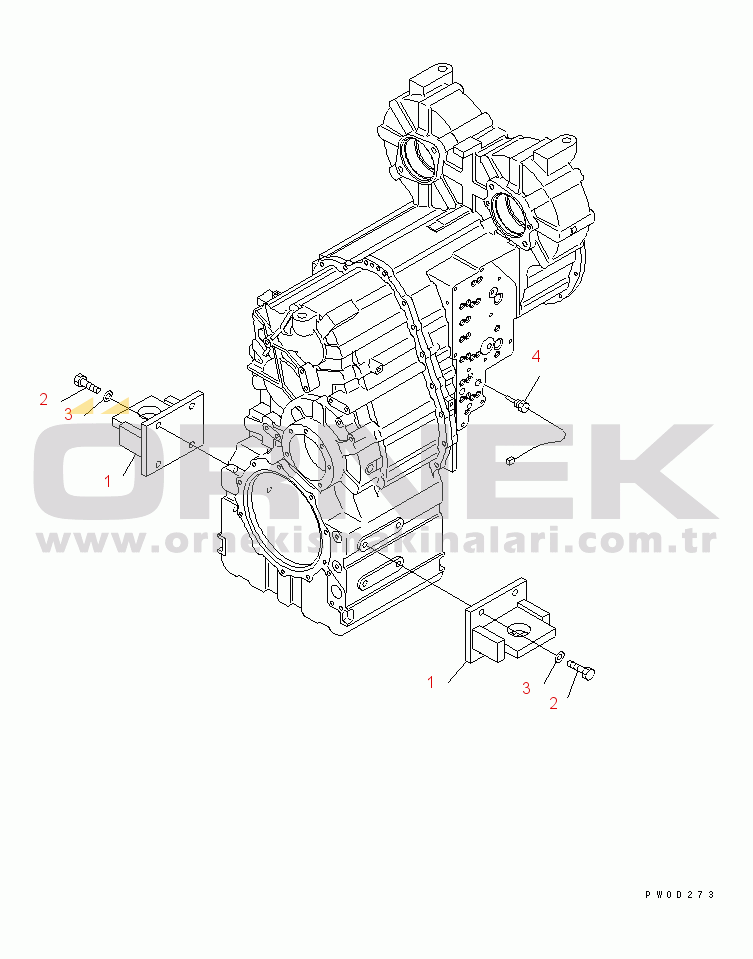 Komatsu WA470-5 S/N 70001-UP (Overseas Version) TRANSMISSION ATTACHMENT