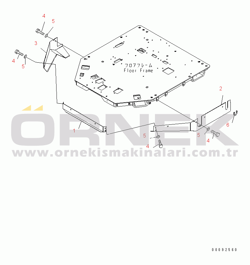 Komatsu WA470-5 S/N 70001-UP (Yurtdışı Versiyonu) FLOOR COVER