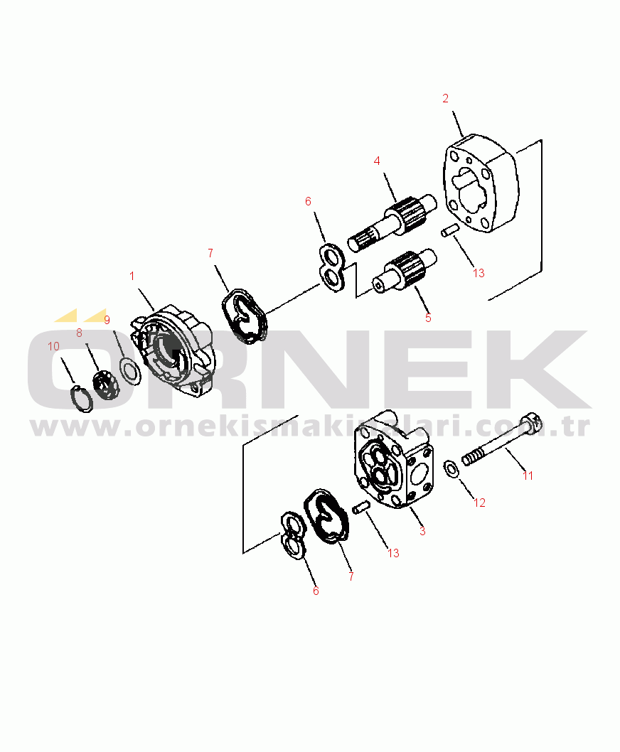 Komatsu WA470-6 S/N A45001-UP H0210-25A1 HYDRAULIC PUMP EMERGENCY STEERING PUMP