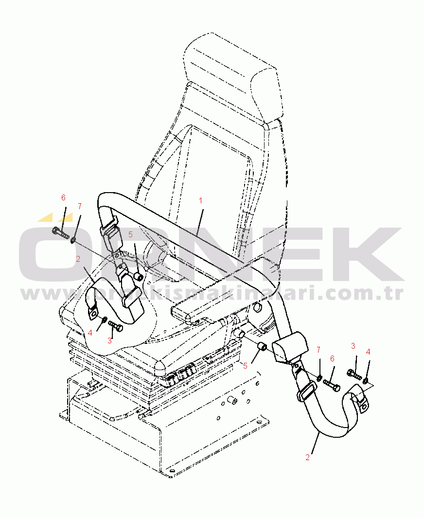 Komatsu WA470-6 S/N A45001-UP K0160-01A0 SEAT BELT RETRACTABLE (3 INCH)
