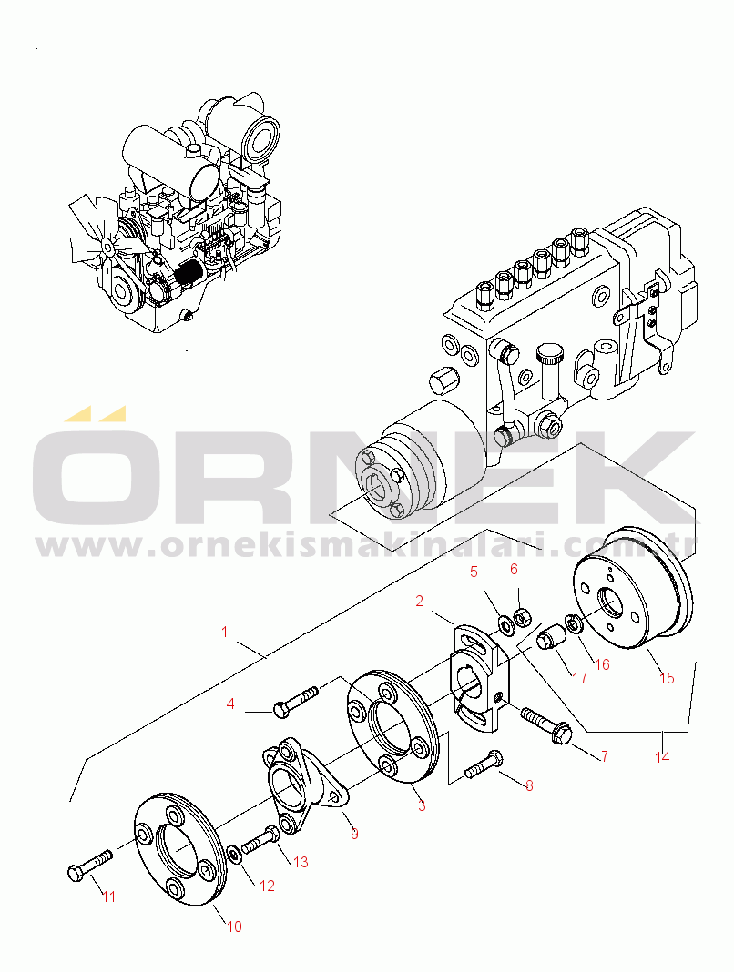 Komatsu WA470-3 Active S/N WA470H20942-UP INJECTION PUMP DRIVE, CLUTCH
