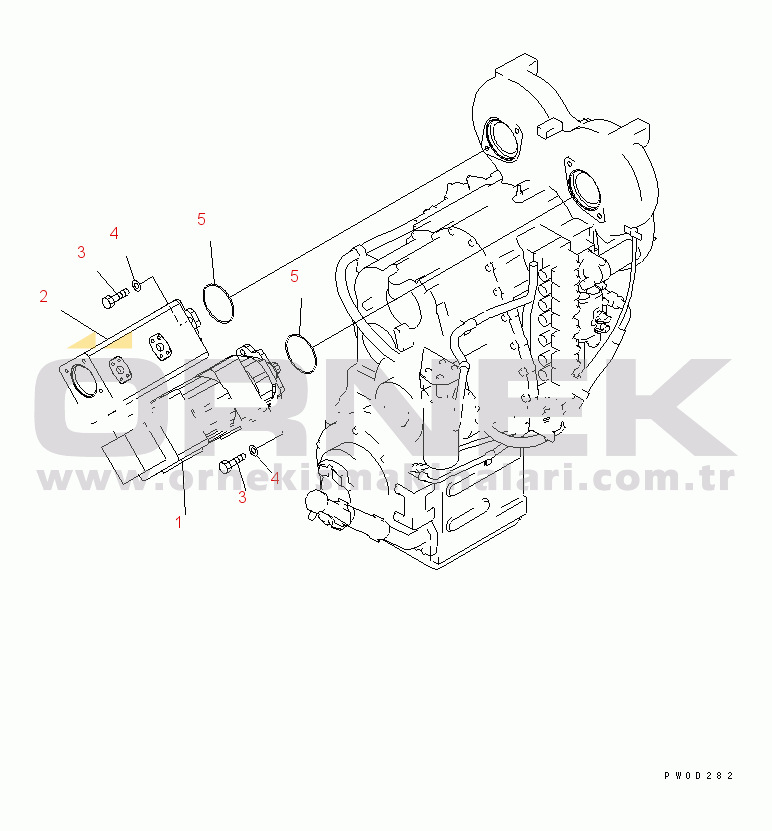 Komatsu WA480-5 S/N 80001-UP (Overseas Version) HYDRAULIC PUMP