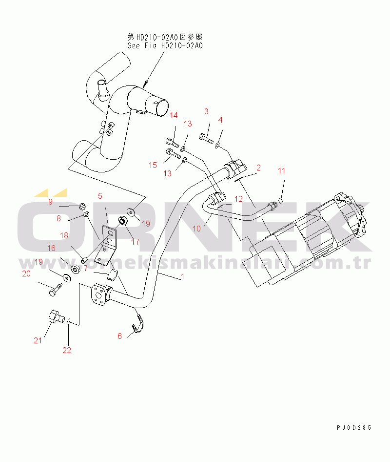 Komatsu WA480-5 S/N 80001-UP (Overseas Version) HYDRAULIC PUMP (HYDRAULIC LINE)