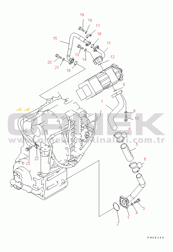 Komatsu WA480-5 S/N 80001-UP (Overseas Version) HYDRAULIC PUMP (TRANSMISSION LINE)