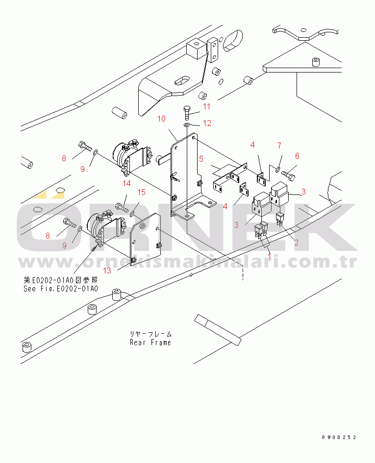 Komatsu WA480-5 S/N 80001-UP WIRING HARNESS (SLOW BLOW FUSE)
