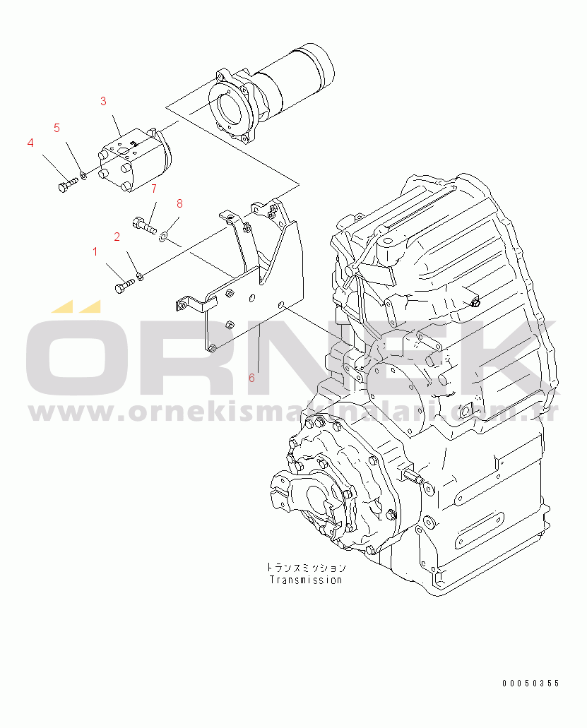 Komatsu WA480-6 S/N A38001-UP HYDRAULIC PUMP (EMERGENCY STEERING LINE)