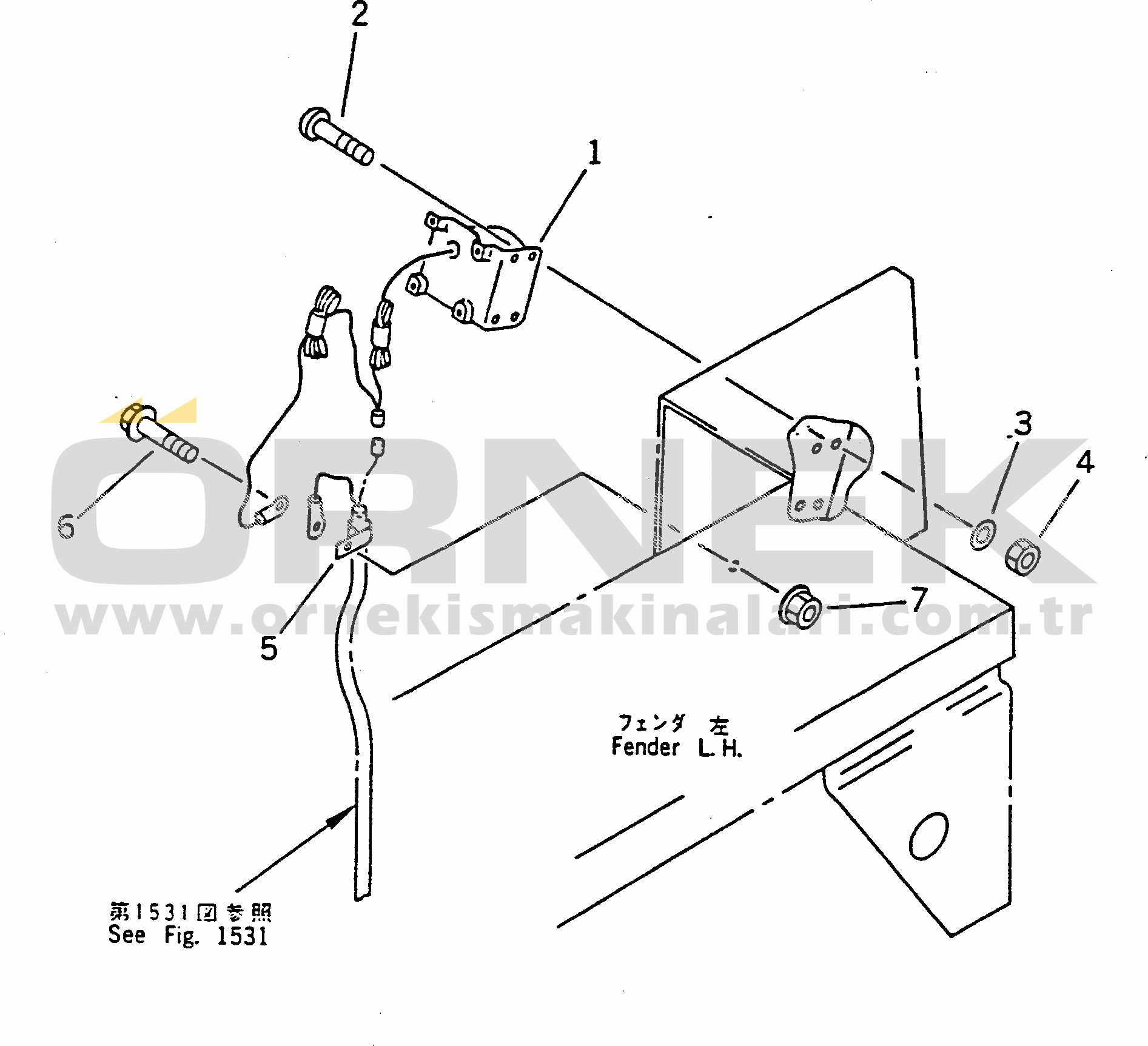Komatsu WA50-1 S/N 10001-UP BACK BUZZER