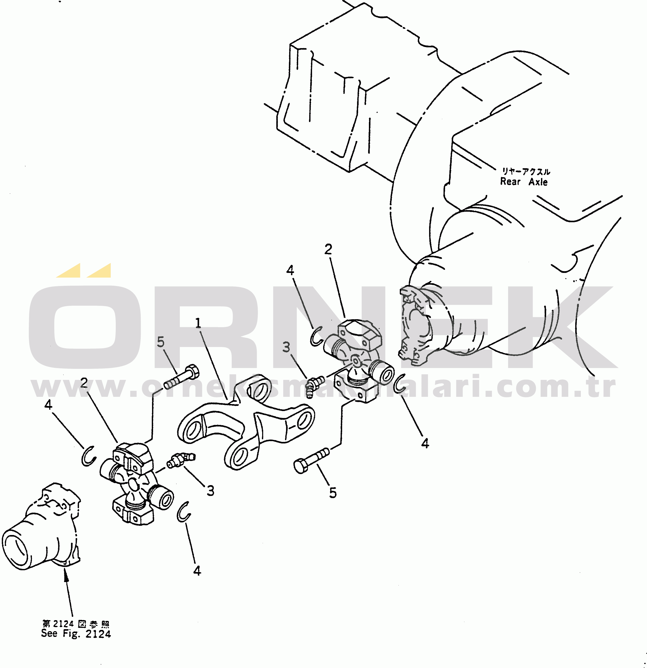 Komatsu WA50-1 S/N 10001-UP DRIVE SHAFT (REAR)