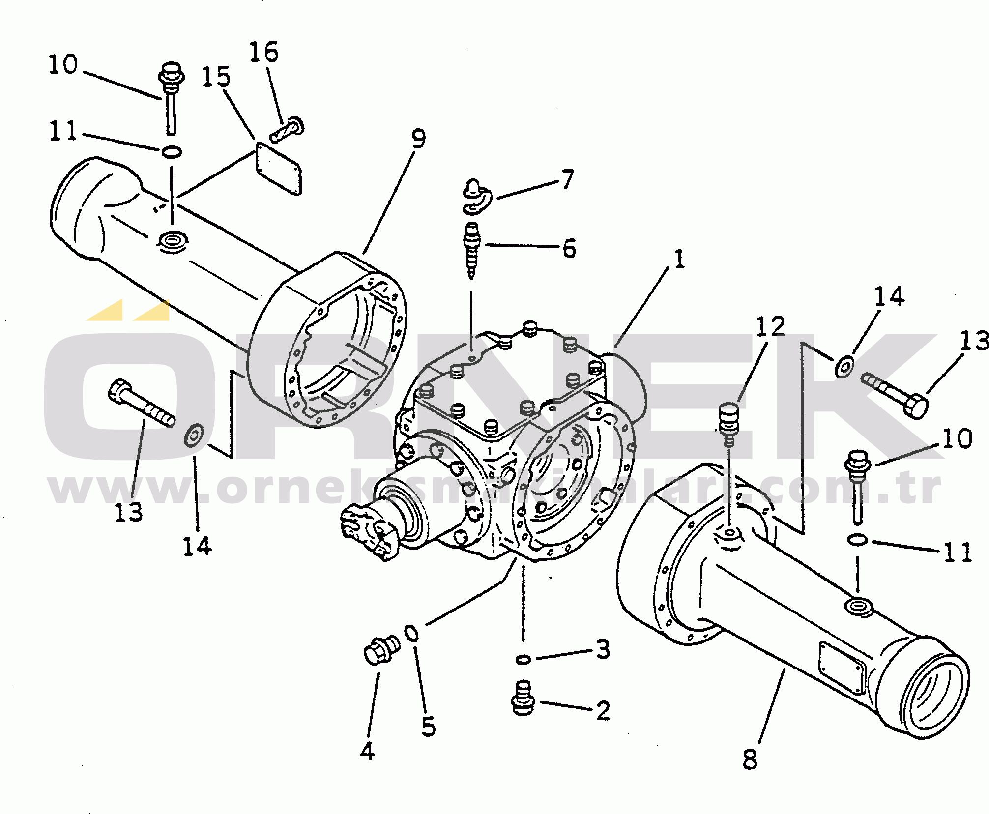 Komatsu WA50-1 S/N 10001-UP REAR AXLE HOUSING