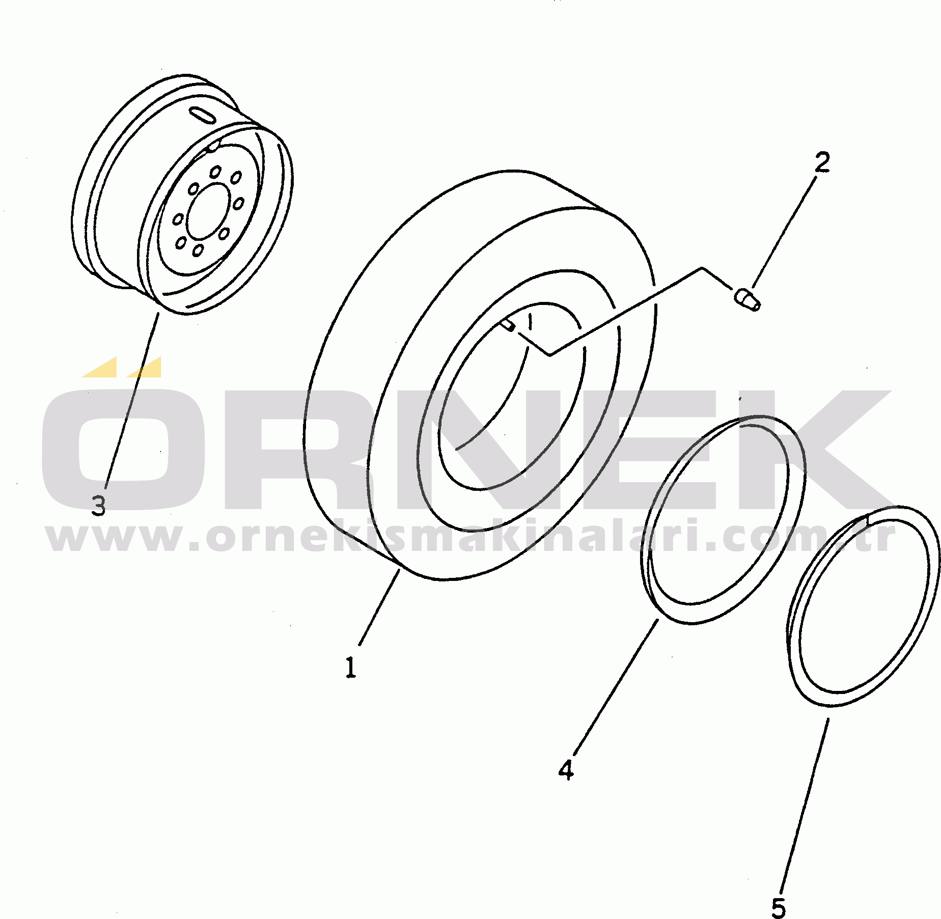 Komatsu WA50-1 S/N 10001-UP NO PUNK TIRE (FILLING UP TYPE)