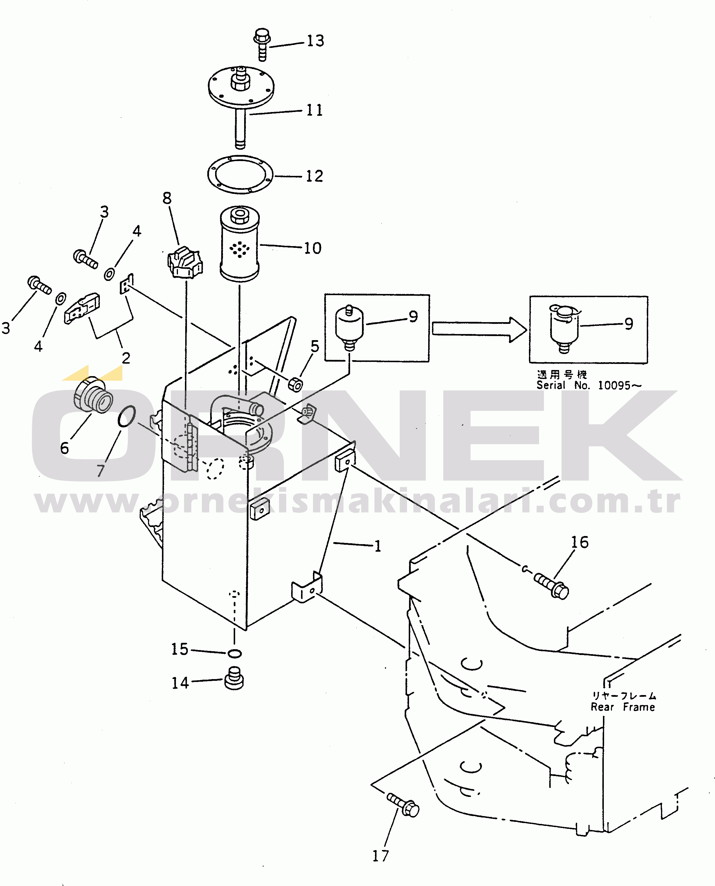 Komatsu WA50-1 S/N 10001-UP HYDRAULIC TANK