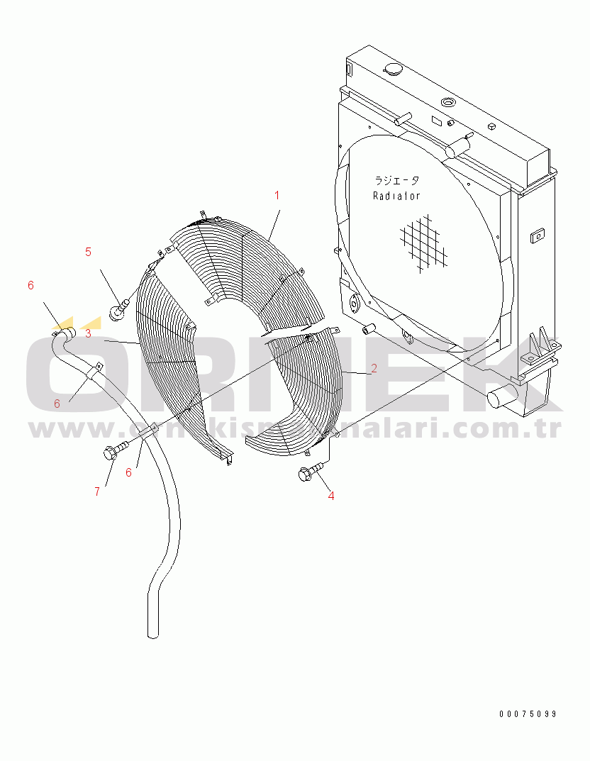 Komatsu WA500-3LK S/N A71001-UP FAN GUARD (FOR RADIATOR)