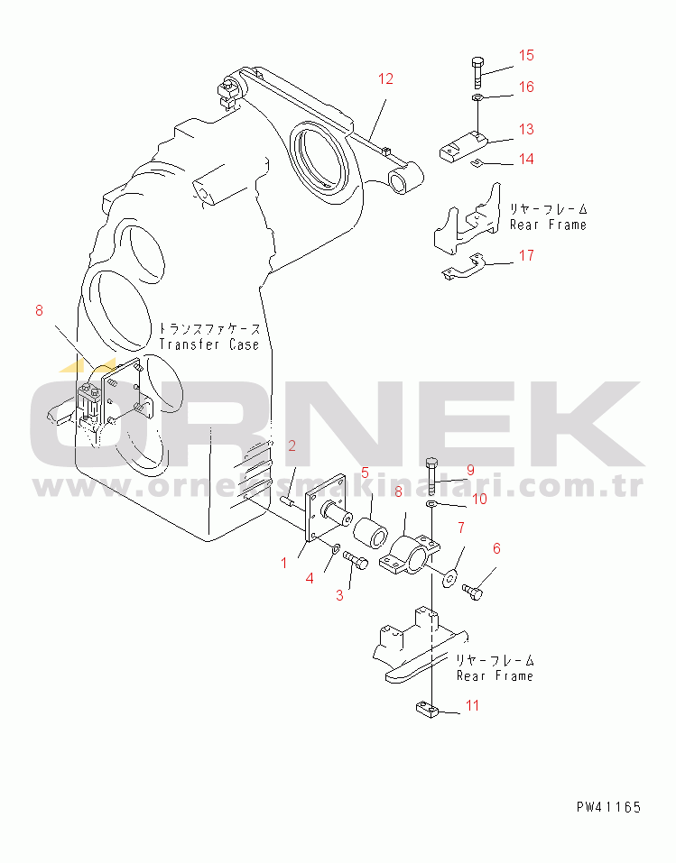 Komatsu WA600-1 S/N 10001-UP (Overseas Version) TRANSMISSION MOUNTING PARTS