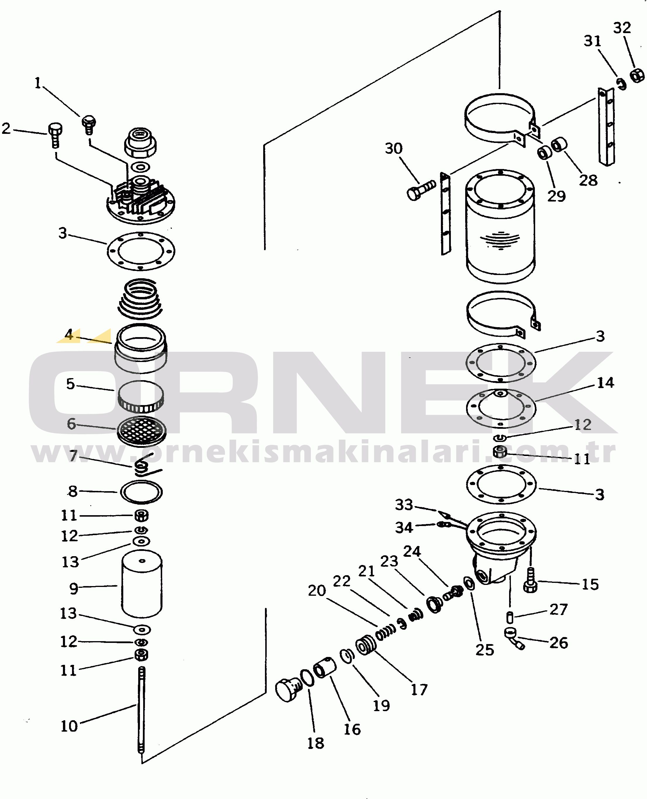 Komatsu WA600-1 S/N 10001-UP AIR DRYER (INNER PARTS)(#.-)