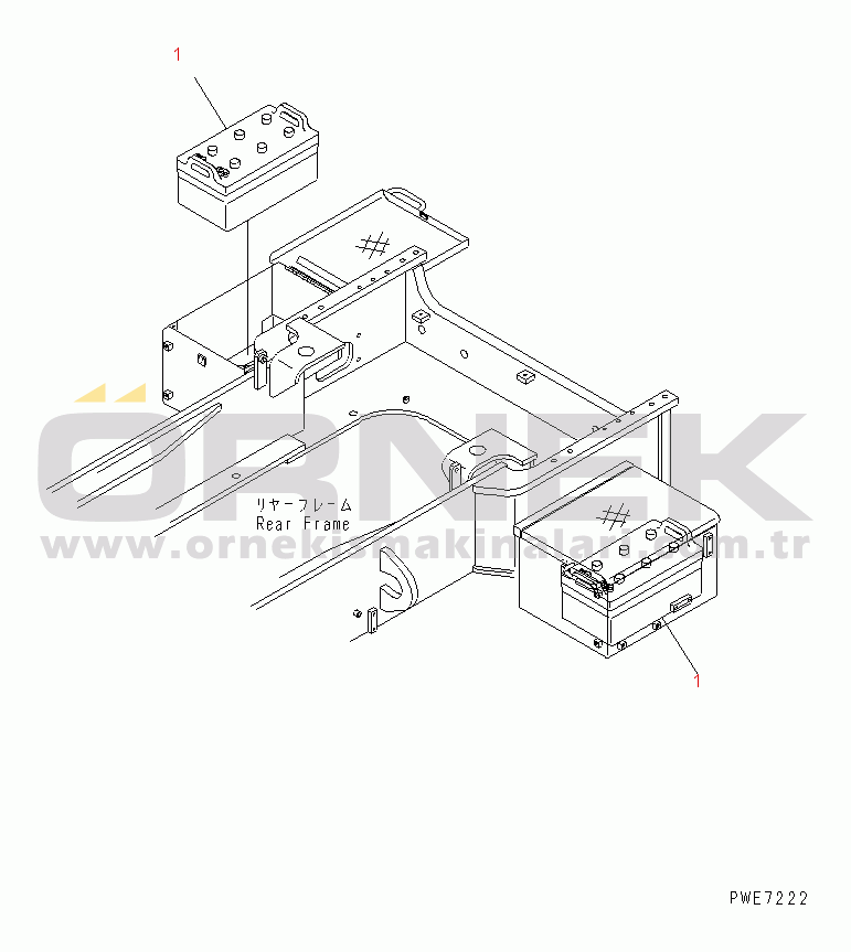 Komatsu WA600-3D S/N 50001-UP (TBG Spec.) BATTERY