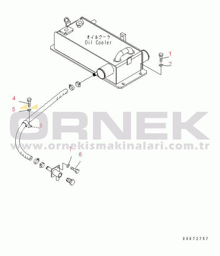 Komatsu WA600-6R S/N 65001-UP (W/O EGR) RADIATOR (HYDREULIC OIL COOLER)