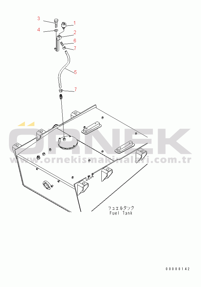 Komatsu WA600-6R S/N 65001-UP (W/O EGR) FUEL TANK (FUEL TANK BREATHER LINE)