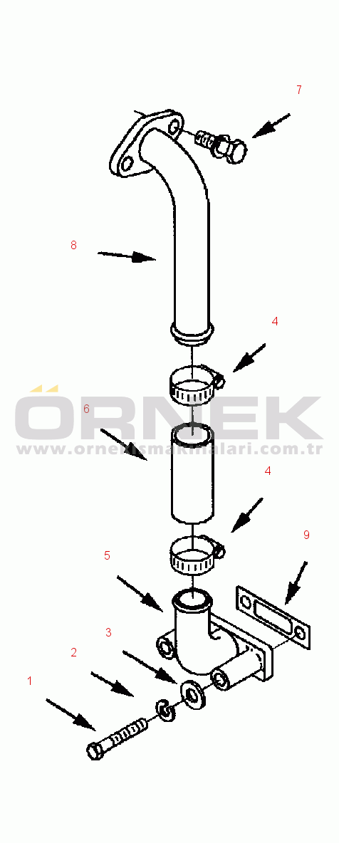 Komatsu WA600-1LE S/N A51001-UP AIR COMPRESSOR INLET PLUMBING