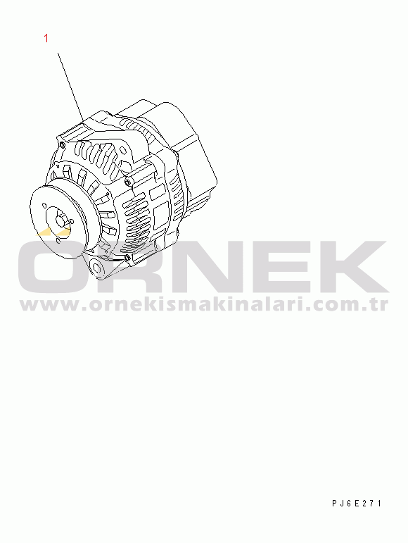 Komatsu WA65-6 S/N H60051 - UP ALTERNATOR (90A)