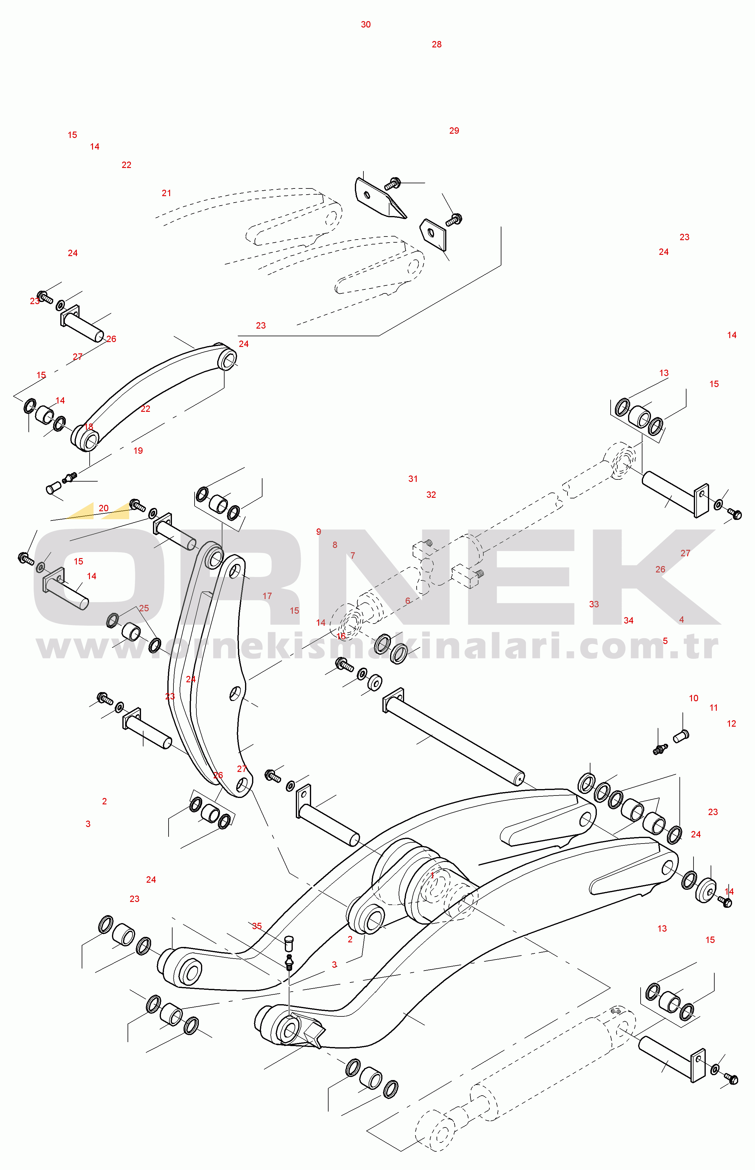 Komatsu WA65PT-3 HA050075 - HA0500108 / H30109 and UP BOOM