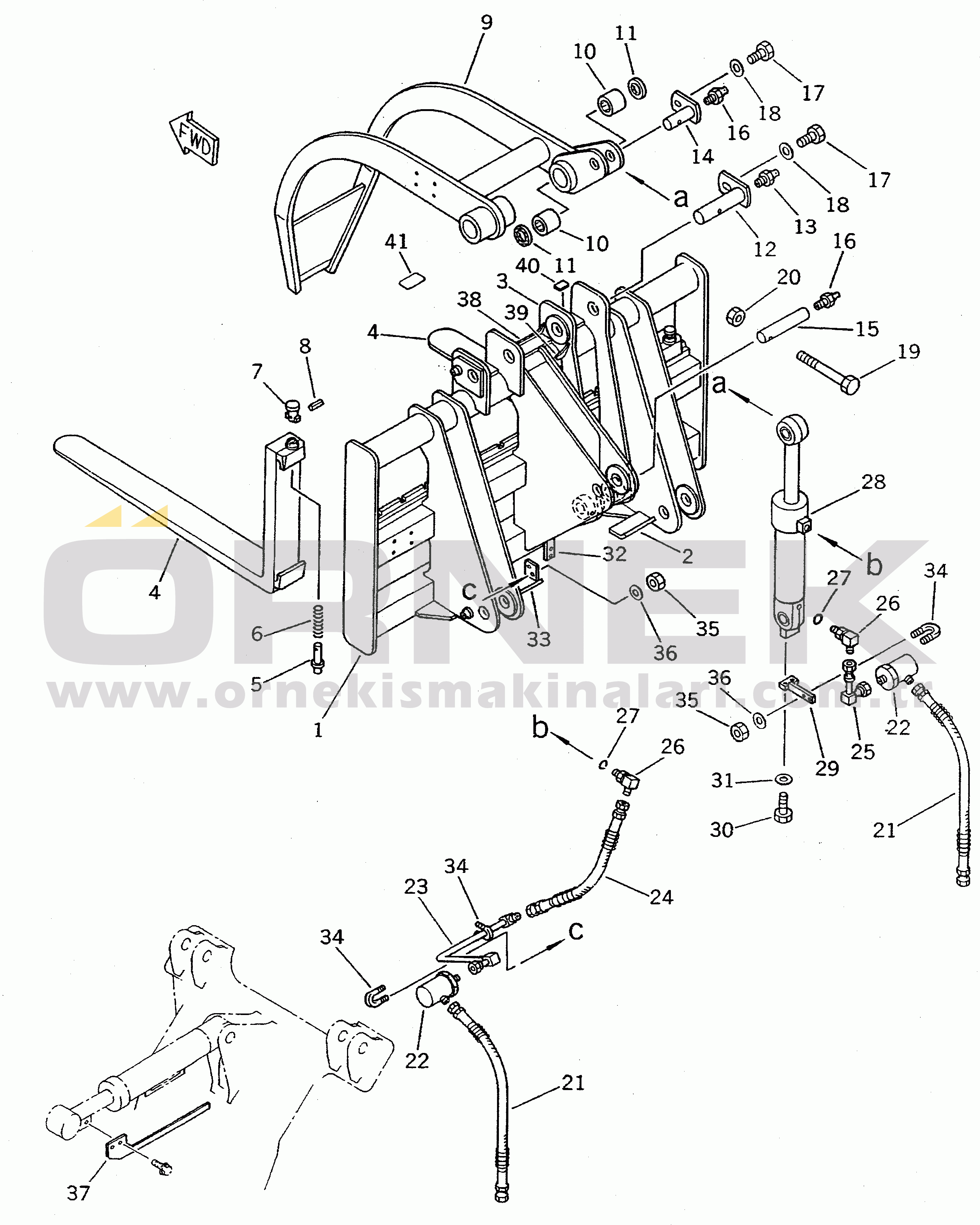 Komatsu WA70-1 S/N 10001-UP LUMBER GRAPPLE